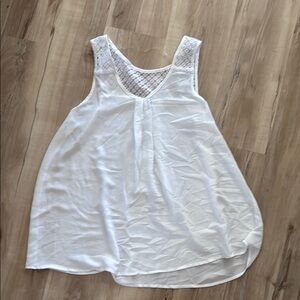 White Sleeveless Lace Top